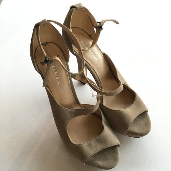 VIA SPIGA GRAY SUEDE PLATFORM HIGH HEELS STRAPPY WOMENS SIZE 8.5M - Picture 2 of 7